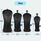 Durable Black HF welding Embroidered Wood Headcover
