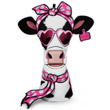 Miss White Plush Cow Driver Golf Headcover
