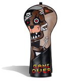 Brown Teddy Bear Embroidery Driver Fairway Hybrid Head Cover