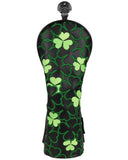 Green Clover Embroidery Driver Golf Head Cover