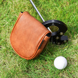 Brown Retro Mallet Putter Golf Head Covers