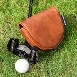 Brown Retro Mallet Putter Golf Head Covers