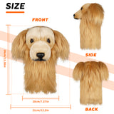 Realistic Golden Retriever Plush Driver Cover