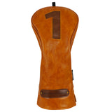 Brown Three Pieces Driver Golf Head Cover Set