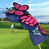 Blue Butterfly Driver Golf Headcover
