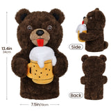 Brown Beer Bear Driver Golf Headcover