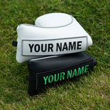 White Large Litchi Pattern Blade Putter Golf Headcover