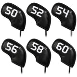 Black Straw Pattern PU White Digital Embroidery Iron Cover 6pcs