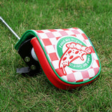 Red and White Plaid Pizza DF3 Mallet Putter Golf Headcover