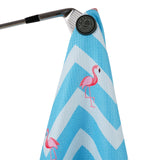 Pink Flamingo Double-sided Printing Golf Towel