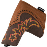 Brown Hollowed-out Putter Golf Head Cover