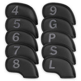 Black Double-sided Gray Embossed Iron Covers 10pcs