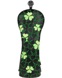 Green Clover Embroidery Driver Golf Head Cover