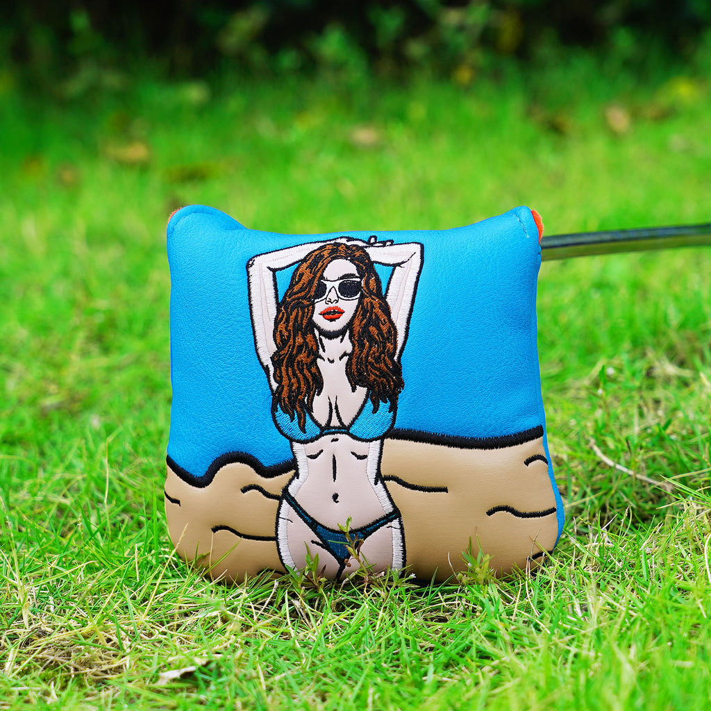 Bikini Beauty Square Mallet Putter Golf Headcover Craftsman Golf