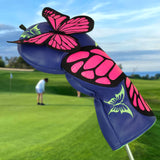 LC Blue Butterfly Driver Golf Headcover
