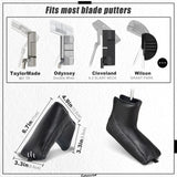 Premium Leather Balck Magnetic Golf Blade Putter Cover with Marker