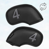 Black Double-sided Gray Embossed Iron Covers 10pcs