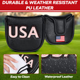Black USA Patch Putter Golf Headcover