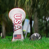 Camouflage USA Flag Embroidery Driver Golf Head Cover