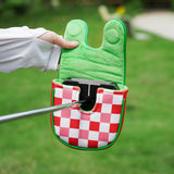 Red and White Plaid Pizza DF3 Mallet Putter Golf Headcover