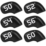 Black Straw Pattern PU White Digital Embroidery Iron Cover 6pcs