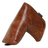 Custom Brown Oiled Leather Blade Putter Cover