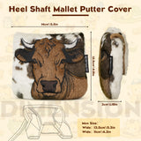Brown Cow Square Putter Golf Headcover
