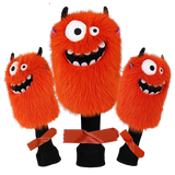 Orange Monster Golf Head Cover Set