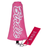 Peach PU leather BIRDIE Embroidery Driver Golf Head Cover