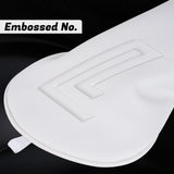 Classic White 3D Embossed Leather Driver Cover