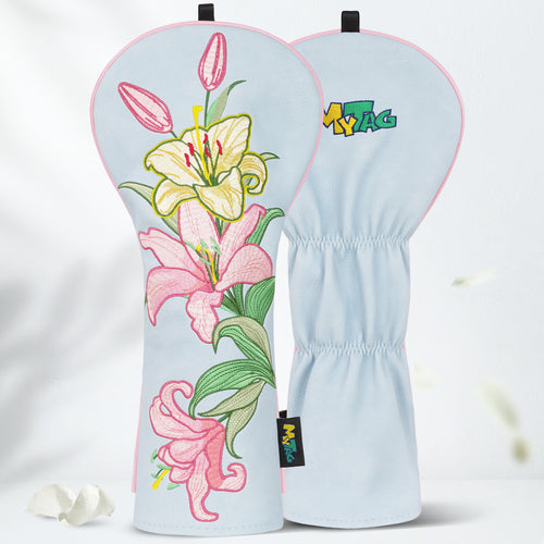LC Blue PU Lily Driver Golf Headcover