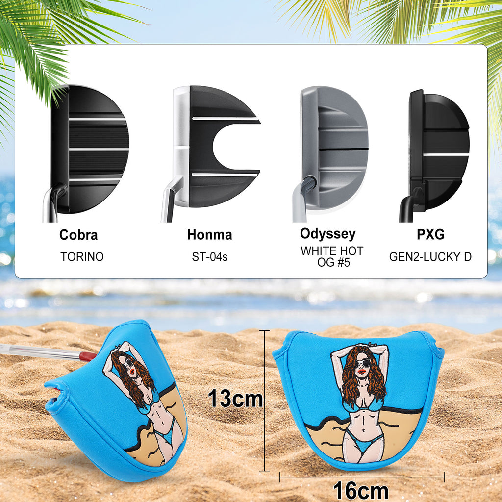 Hawaii Bikini Girl Mallet Putter Golf Head Cover Craftsman Golf