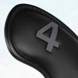 Black Double-sided Gray Embossed Iron Covers 10pcs