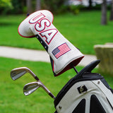 Camouflage USA Flag Embroidery Driver Golf Head Cover