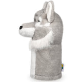 Grey Wolf Head Plush Animal Driver Golf Head Cover