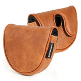 Brown Retro Mallet Putter Golf Head Covers