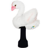 White Swan Plush Driver Animal Head Cover