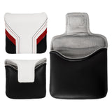 Black Background Red and White Golf Putter Cover