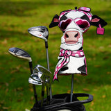 Miss White Plush Cow Driver Golf Headcover