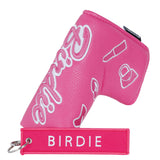 Peach PU leather BIRDIE Embroidery Driver Golf Head Cover