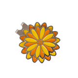 Peach Blossom Daisy Cap Clip with 25mm Golf Ball Marker
