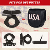 Black USA Patch Putter Golf Headcover