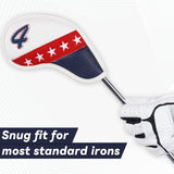 White Flag Stitching Magnet Iron Covers 10PCS