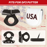 White USA Patch Putter Golf Headcover
