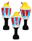Yellow ICE Driver Plush Golf Head Cover with Sock