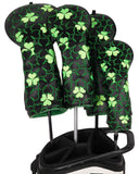 Green Clover Embroidery Driver Golf Head Cover