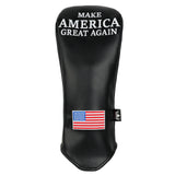 Black Red MAGA Embroidery Three-piece Driver Head Cover