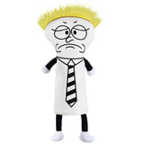 White Melancholy Boy Embroidered Wooden Head Cover Sets with Iron Seat