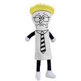 White Melancholy Boy Embroidered Wooden Head Cover Sets with Iron Seat