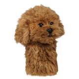 Realistic Brown Bichon Frise Plush Driver Cover（Ships in May）